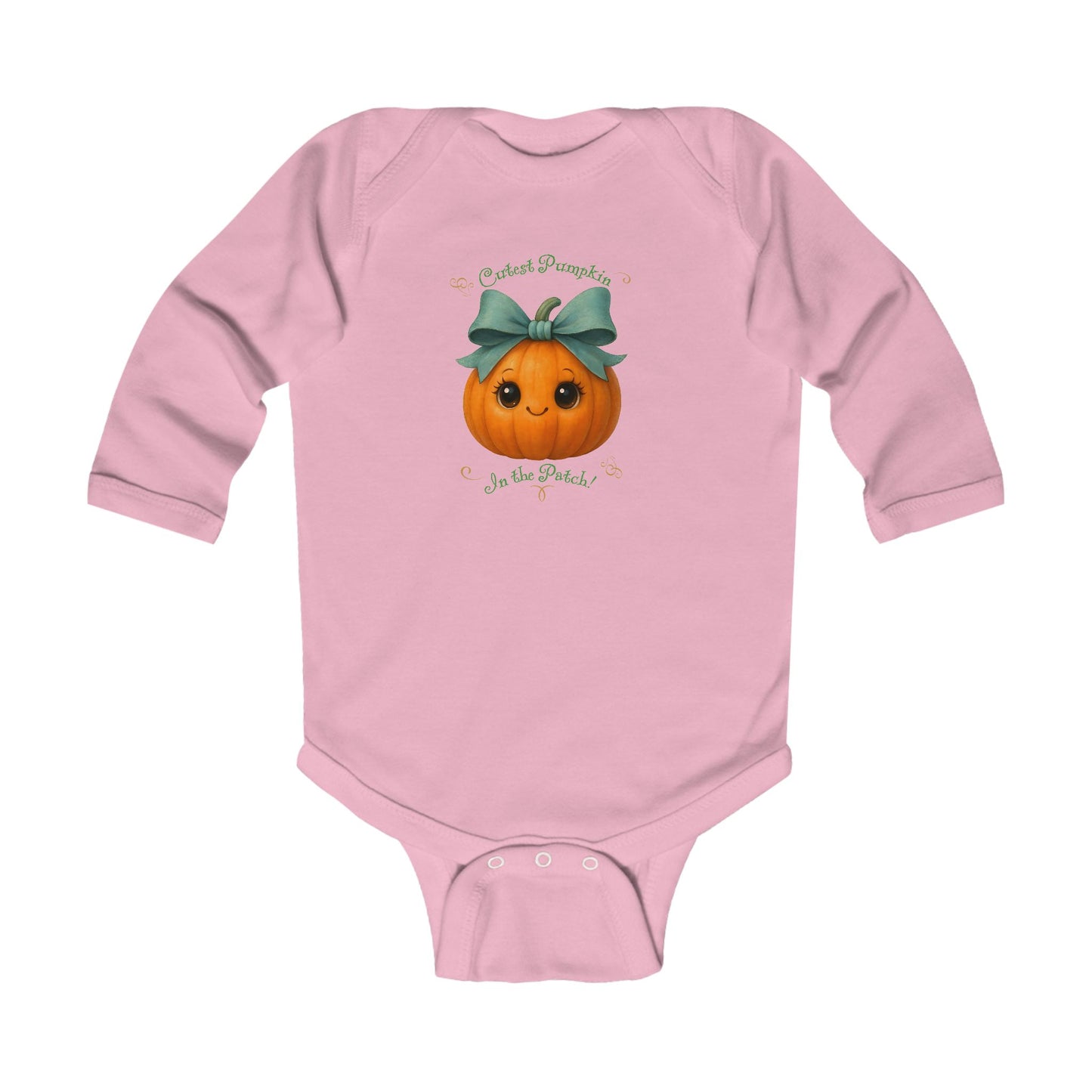 Cute seasonal design of a smiling baby pumpkin fall onesie fall baby onesie perfect for a Thanksgiving outfit