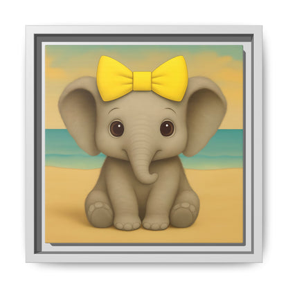 safari nursery wall art featuring cute baby elephant