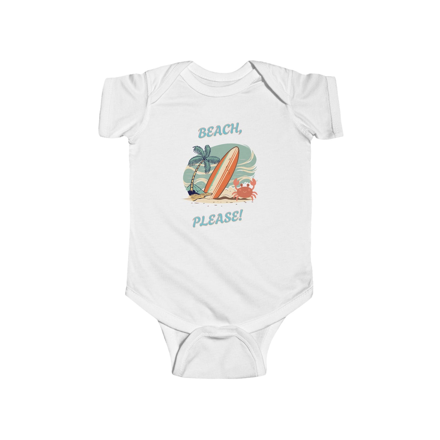 Beach, Please! Baby Onesie – Funny Summer Baby Bodysuit | Tropical Infant Outfit