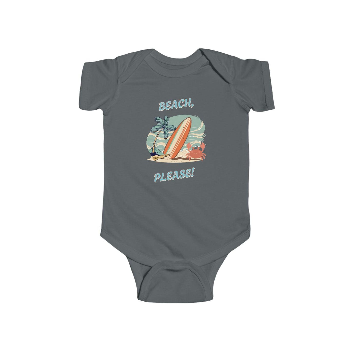 Beach, Please! Baby Onesie – Funny Summer Baby Bodysuit | Tropical Infant Outfit