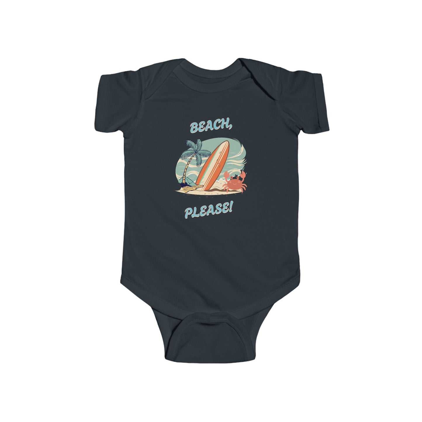 Beach, Please! Baby Onesie – Funny Summer Baby Bodysuit | Tropical Infant Outfit