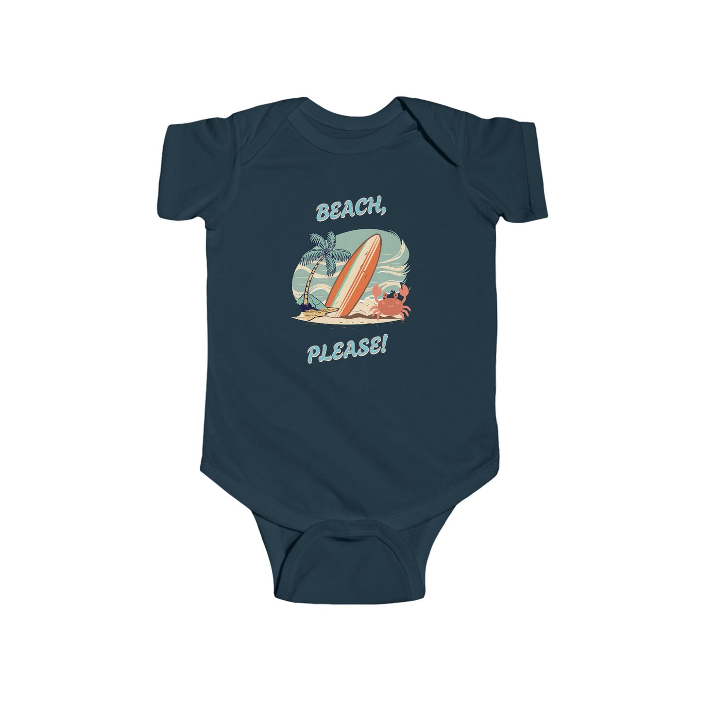 Beach, Please! Baby Onesie – Funny Summer Baby Bodysuit | Tropical Infant Outfit
