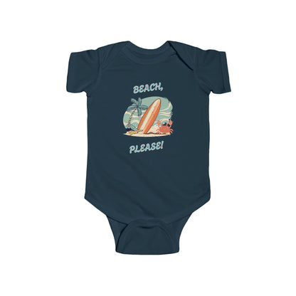 Beach, Please! Baby Onesie – Funny Summer Baby Bodysuit | Tropical Infant Outfit