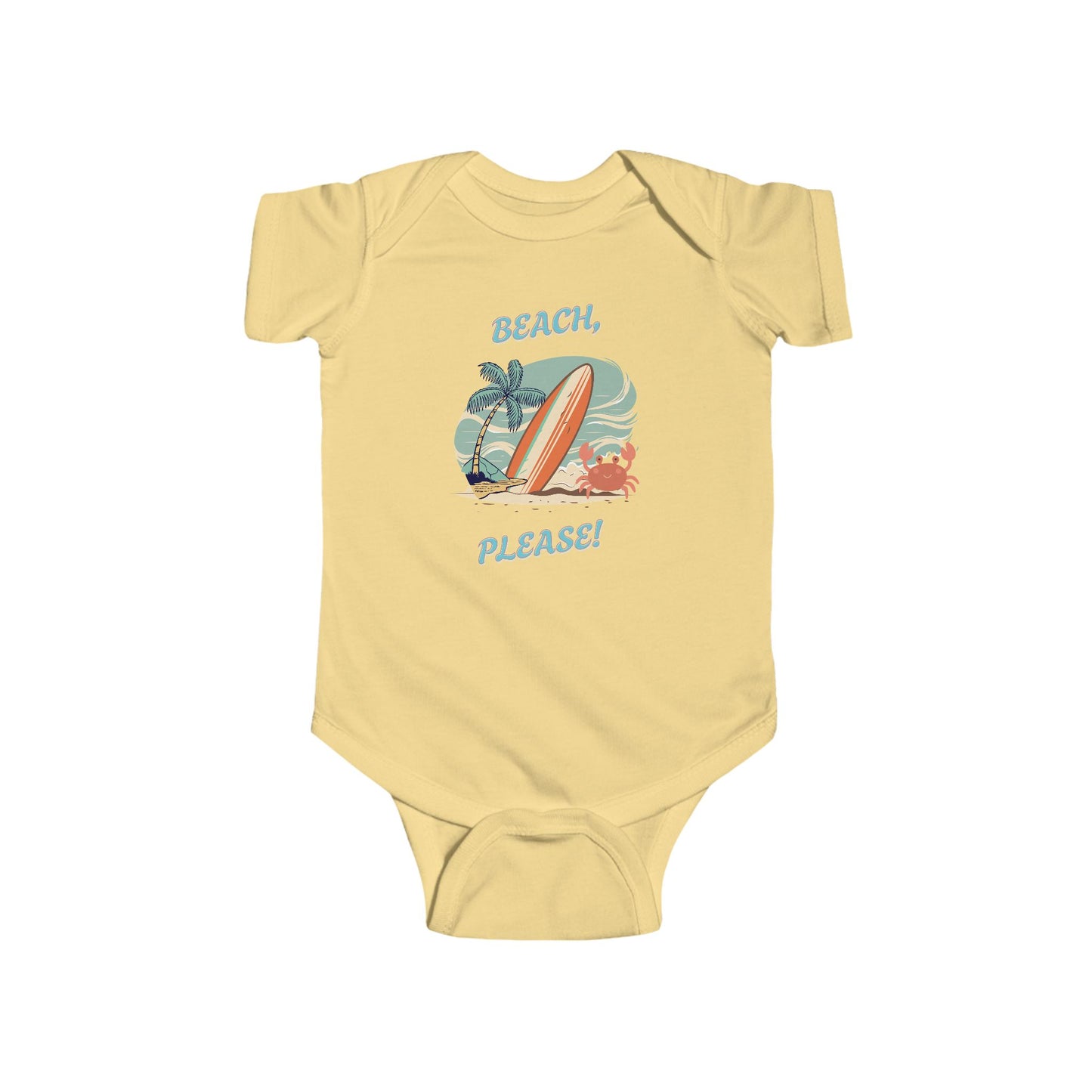 Beach, Please! Baby Onesie – Funny Summer Baby Bodysuit | Tropical Infant Outfit