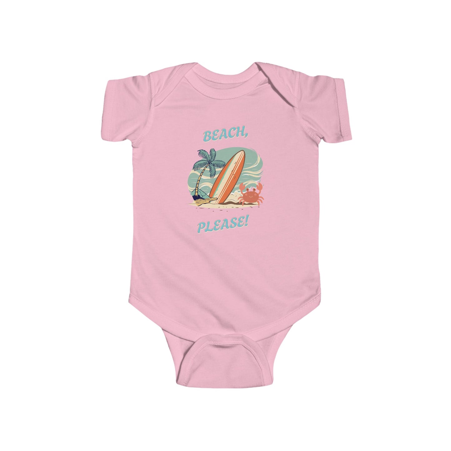 Beach, Please! Baby Onesie – Funny Summer Baby Bodysuit | Tropical Infant Outfit