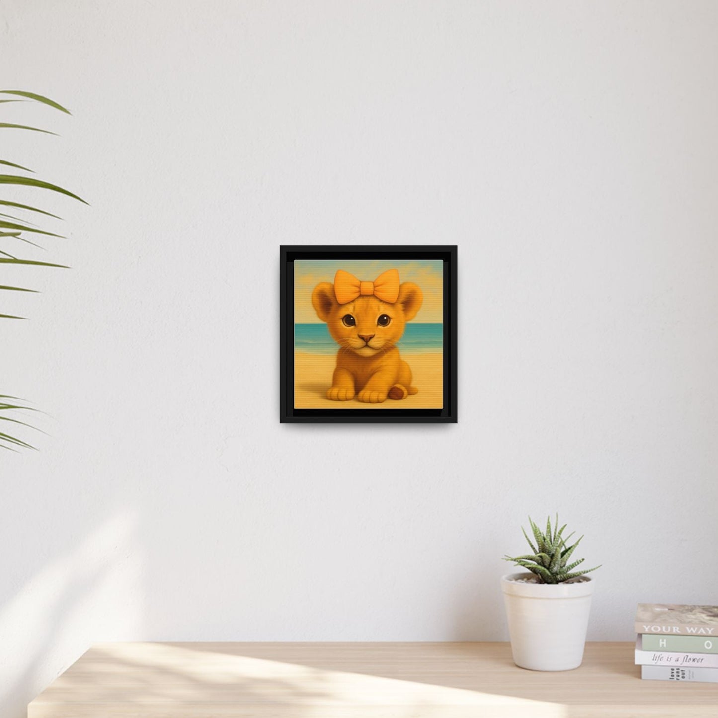 safari baby shower gift idea baby lion framed canvas