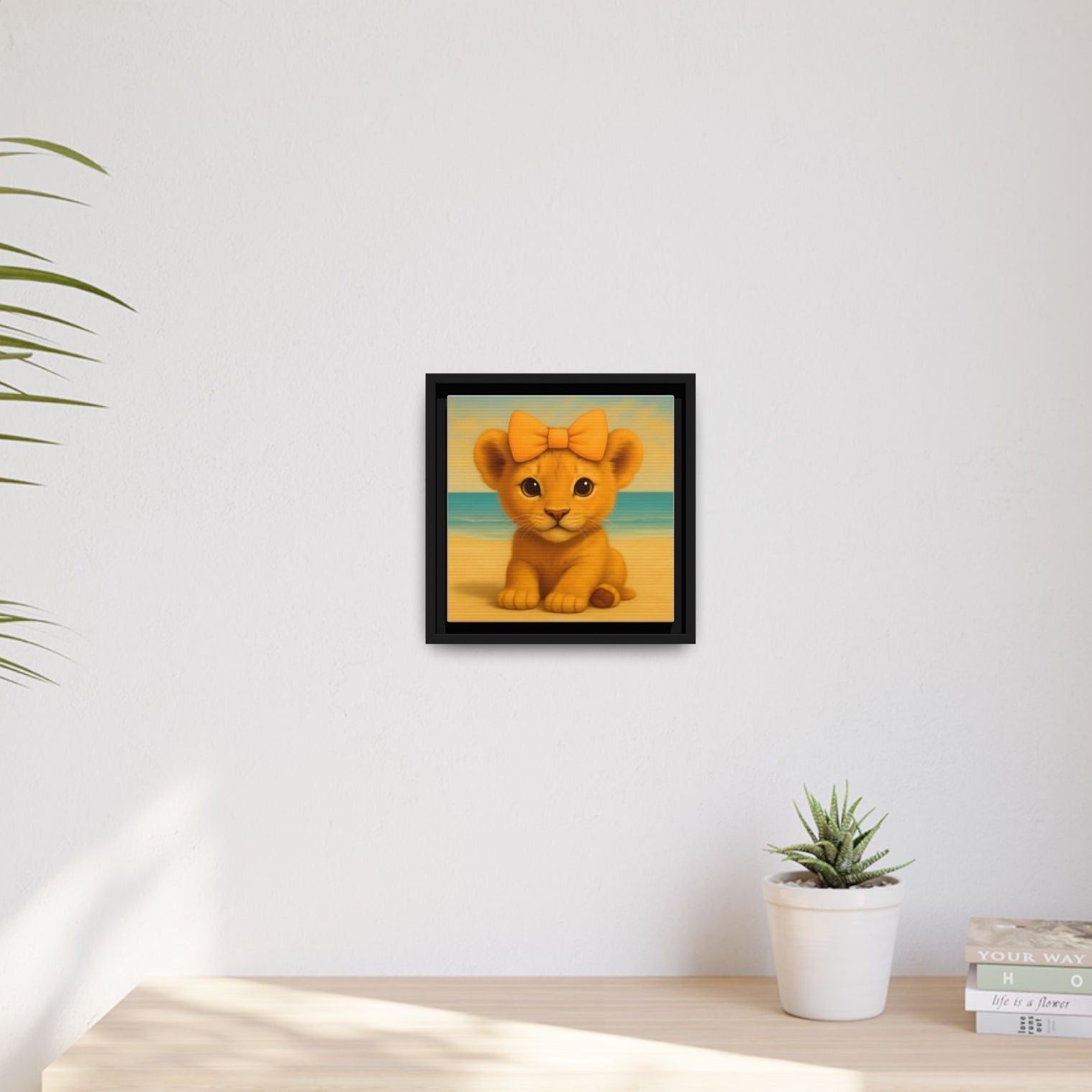 safari baby shower gift idea baby lion framed canvas