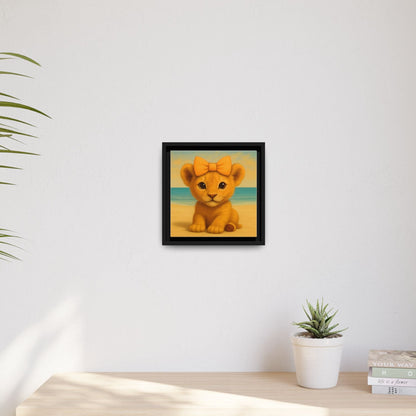 safari baby shower gift idea baby lion framed canvas
