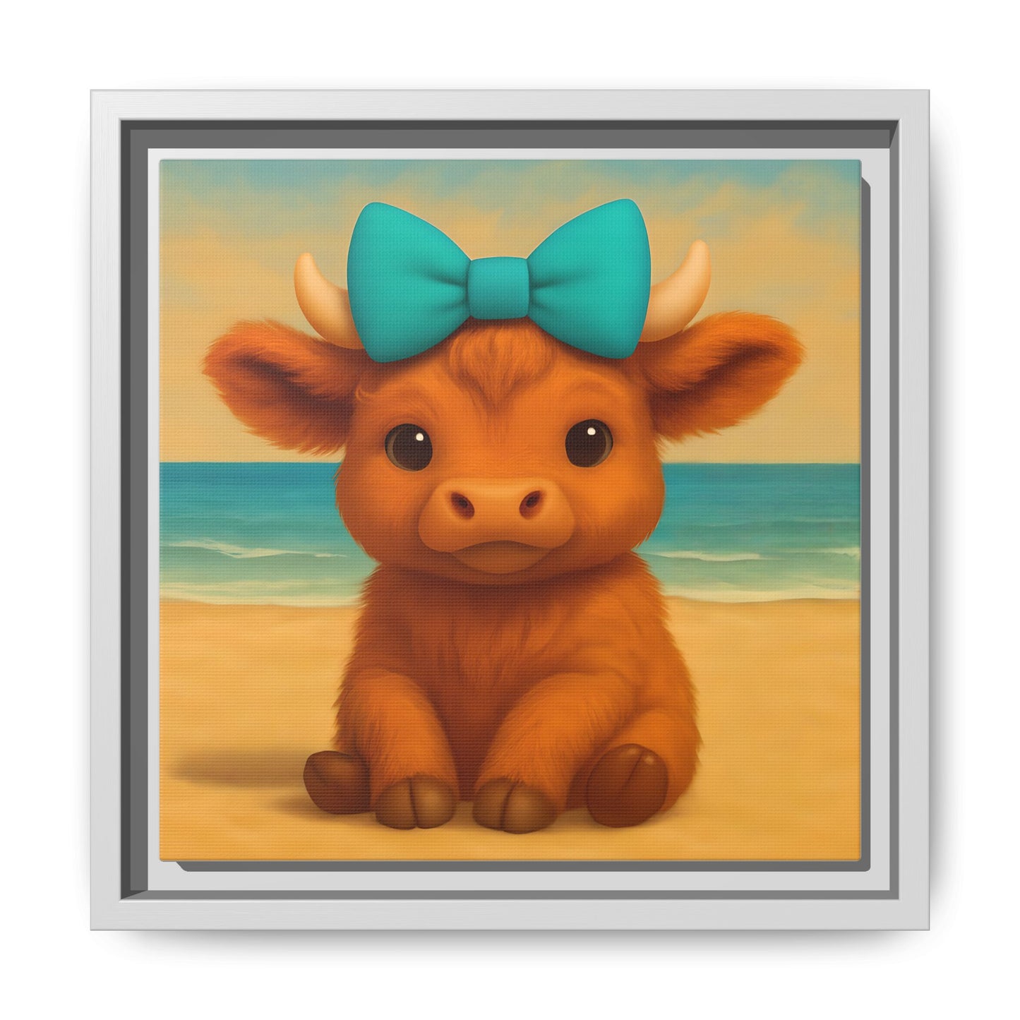 Eco-friendly Highland Cow artwork with vibrant colors