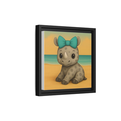 Rhino nursery decor with vibrant eco-friendly printing