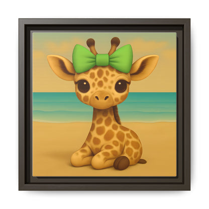eco-friendly giraffe canvas with vibrant colors  