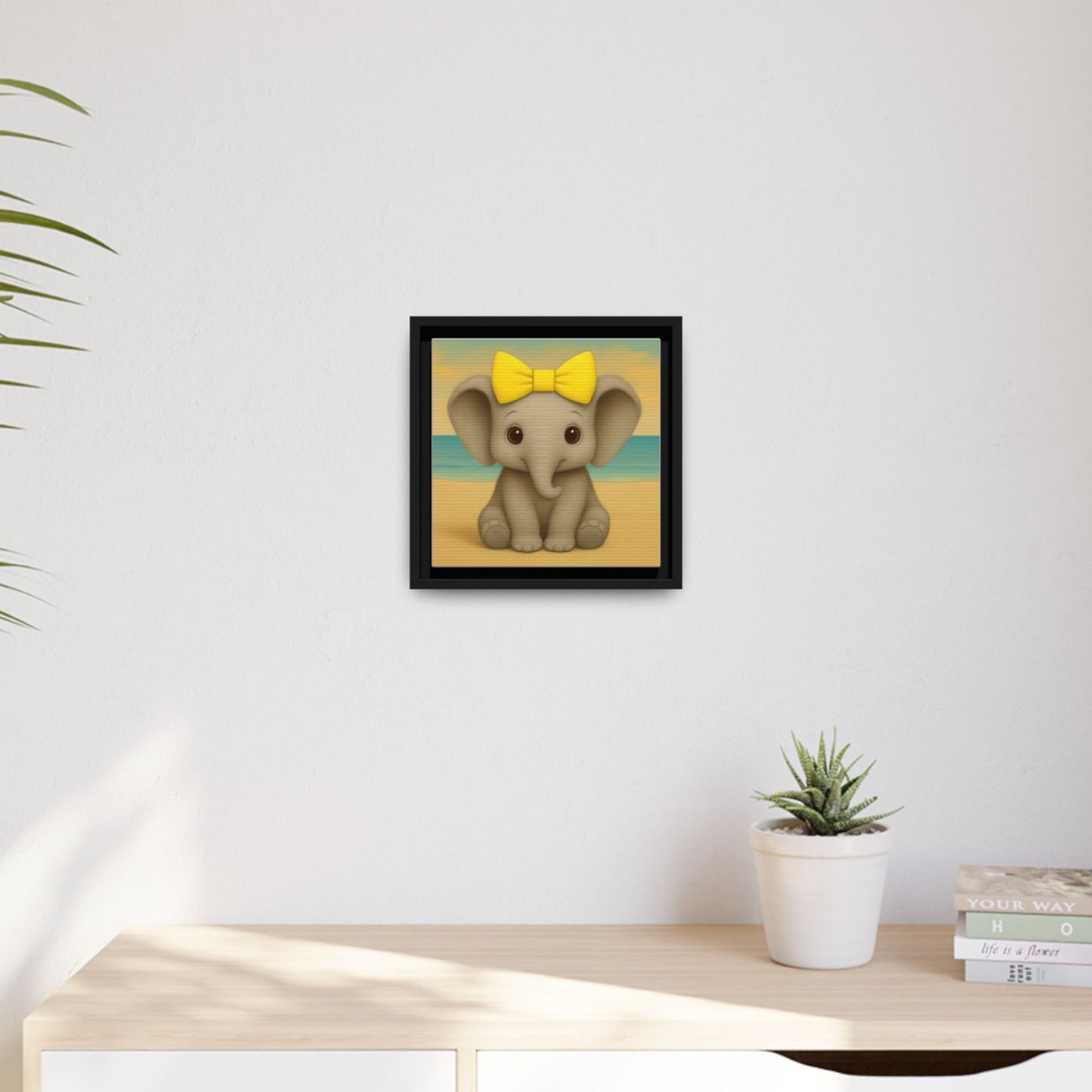 safari baby shower gift idea baby elephant framed canvas