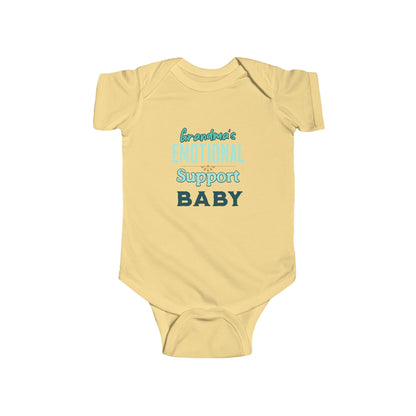 Baby outfit with humorous message – Grandma’s emotional support baby