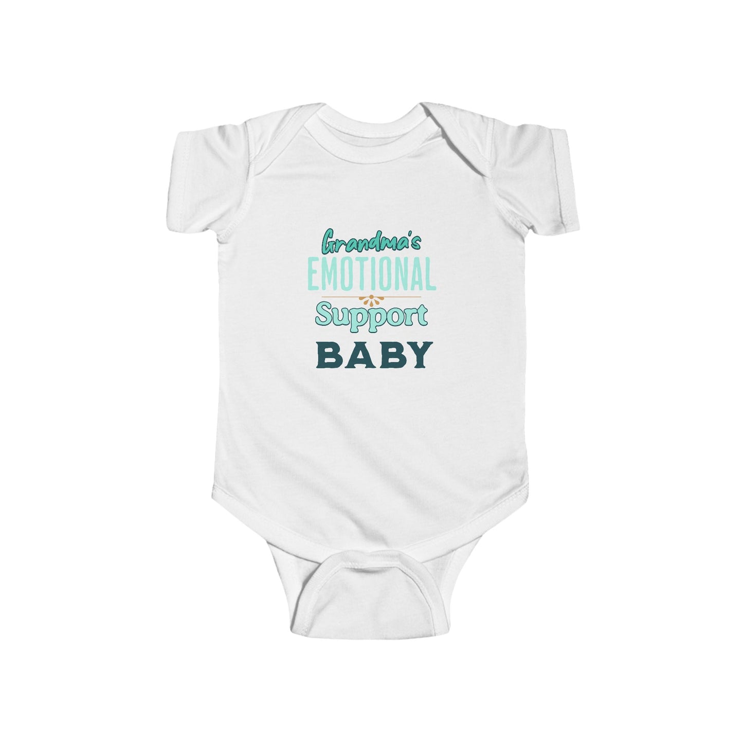 Cute infant bodysuit gift for grandma with emotional support baby quote