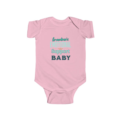 Grandparent gift idea – newborn onesie with emotional support baby saying