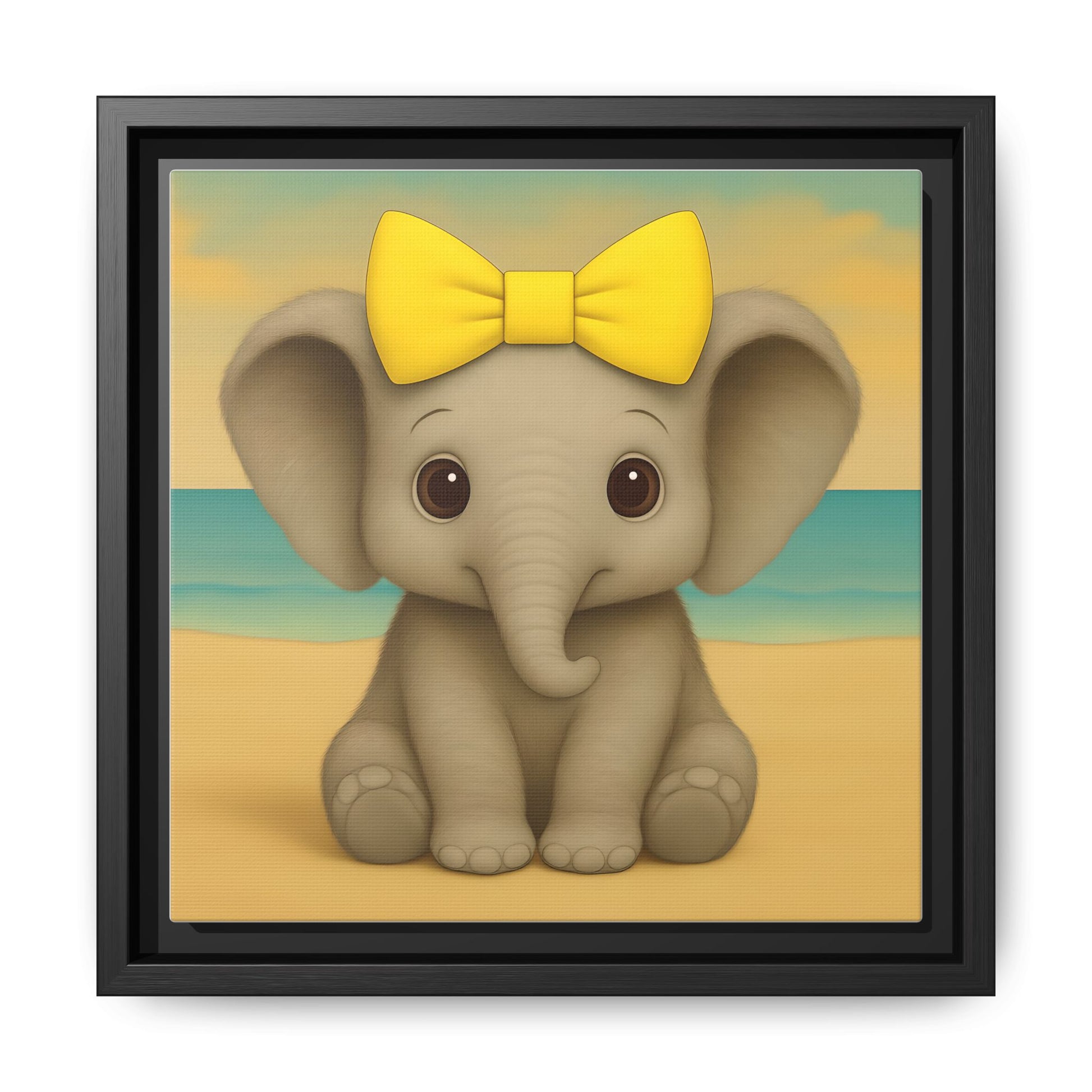 baby elephant canvas wall art for safari nursery décor