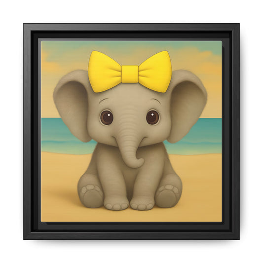 baby elephant canvas wall art for safari nursery décor