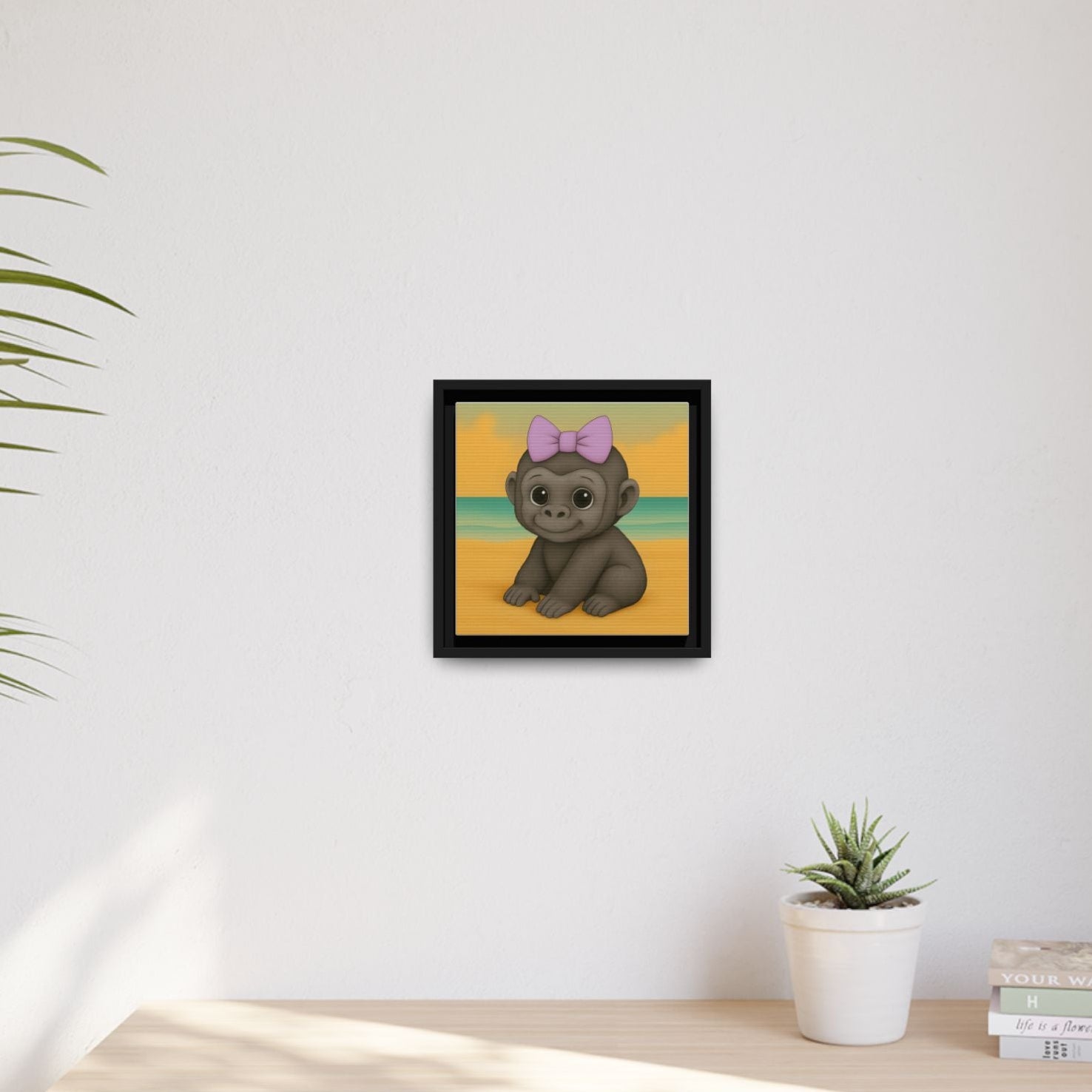 adorable safari animal canvas print for baby room