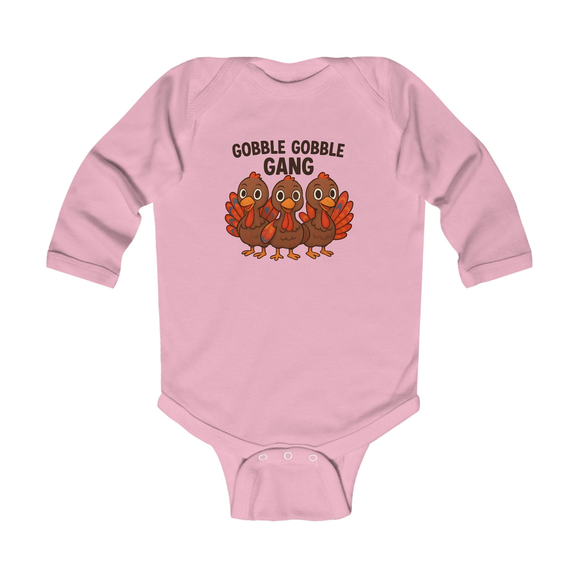Baby shower gift idea – pink Thanksgiving turkey baby onesie