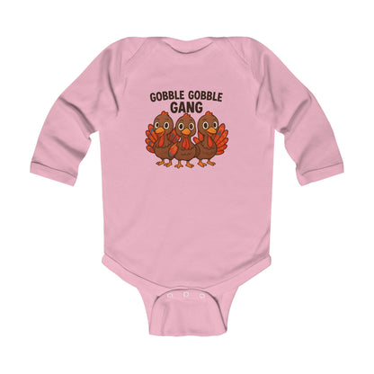 Baby shower gift idea – pink Thanksgiving turkey baby onesie