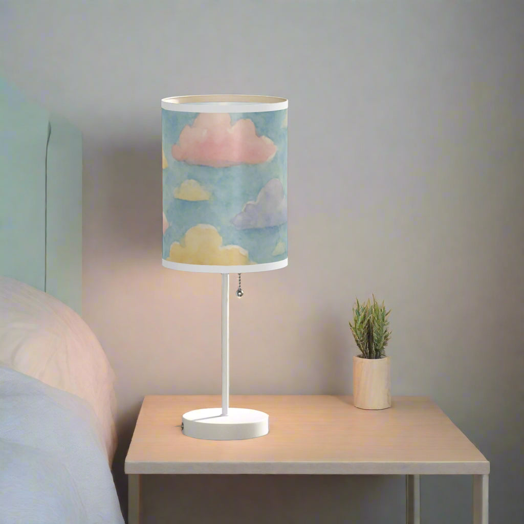 Aesthetic pastel cloud lamp with US plug compatibility