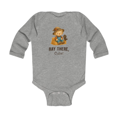Gray baby bodysuit fall farm design seasonal baby romper for Thanksgiving