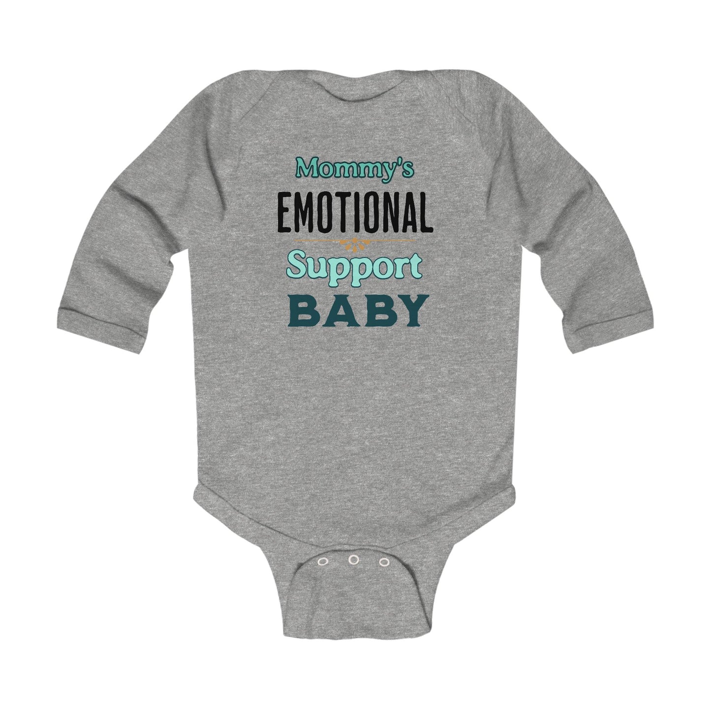 Funny newborn gray onesie for boys or girls, thoughtful gift for mommy