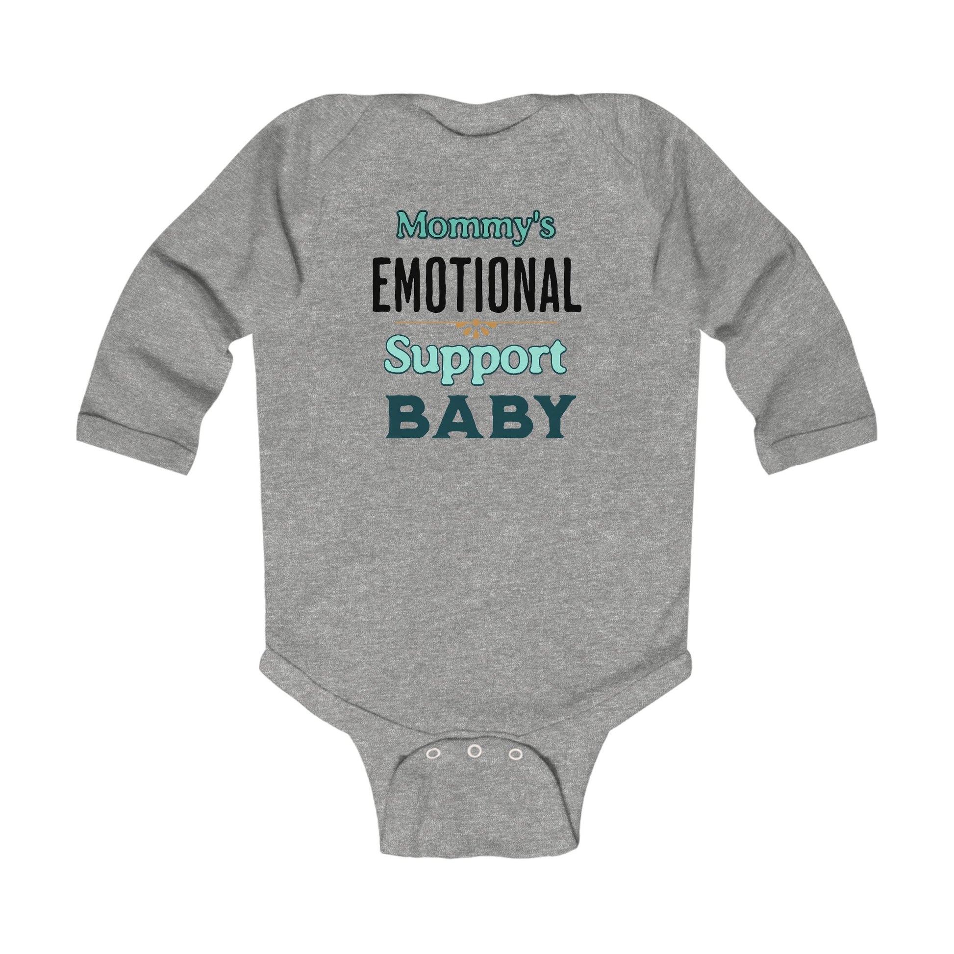 Funny newborn gray onesie for boys or girls, thoughtful gift for mommy