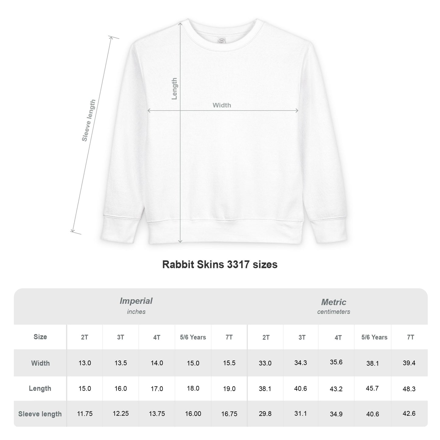 Size Chart for Fun "In My Toddler Era" graphic sweatshirt – cozy unisex toddler clothing gift