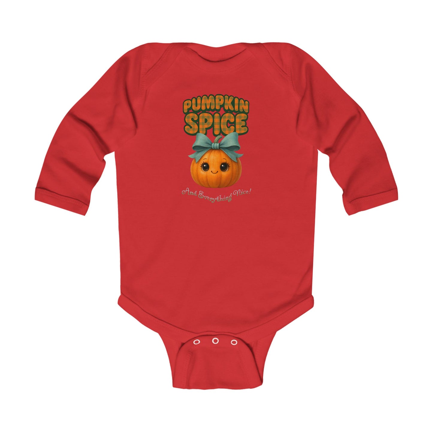 Fall themed newborn romper with pumpkin and bow design