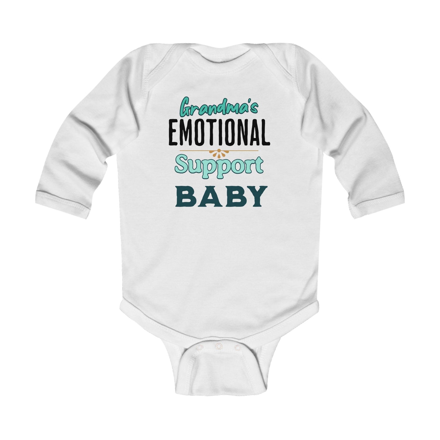 Funny and emotional white onesie newborn outfit for boys or girls, great gift for grandma